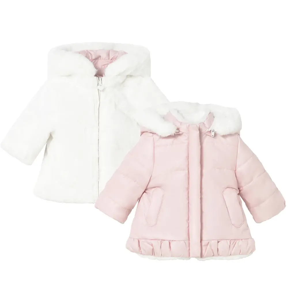 Winterjasje REVERSIBLE (baby rose)