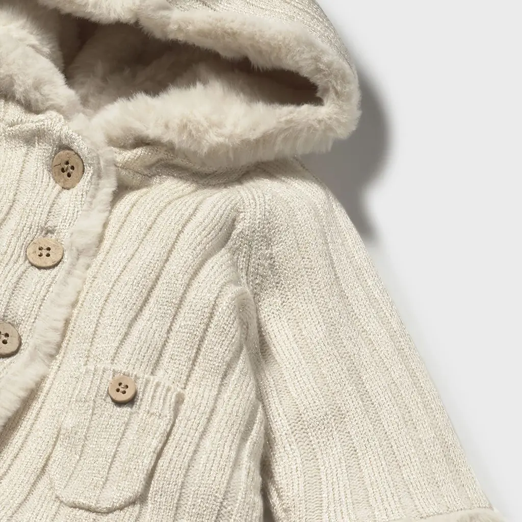 Gebreid jasje/vestje (champagne)