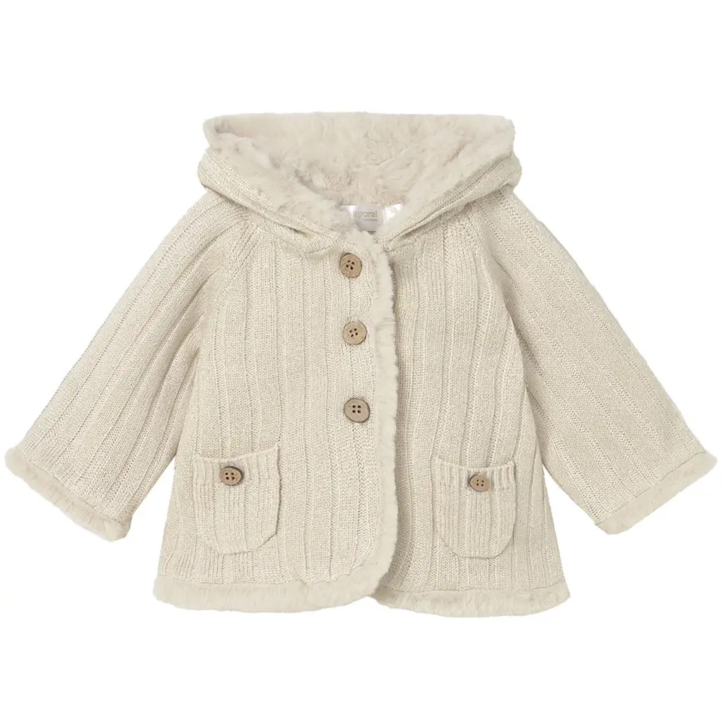 Gebreid jasje/vestje (champagne)