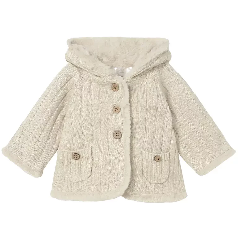 Gebreid jasje/vestje (champagne)