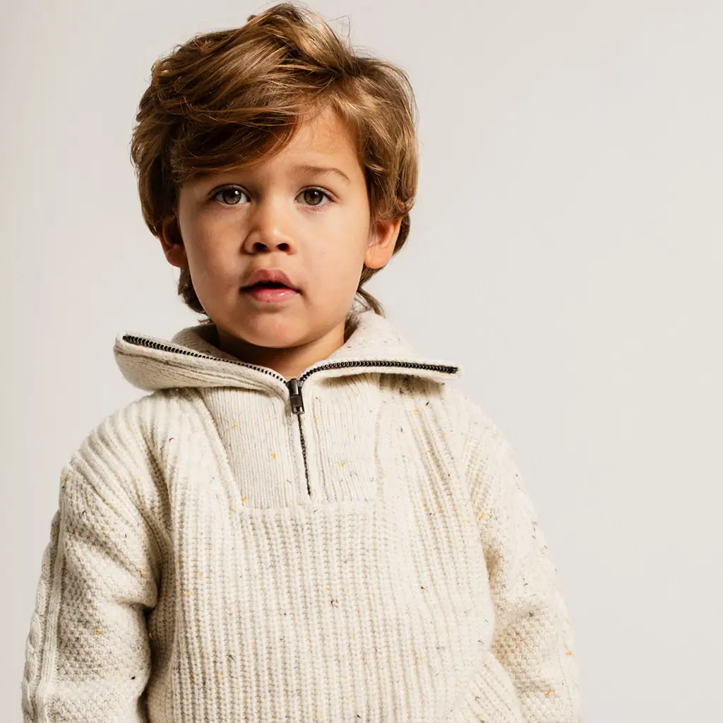 Gebreide trui Lenn (sand desert multicolor)