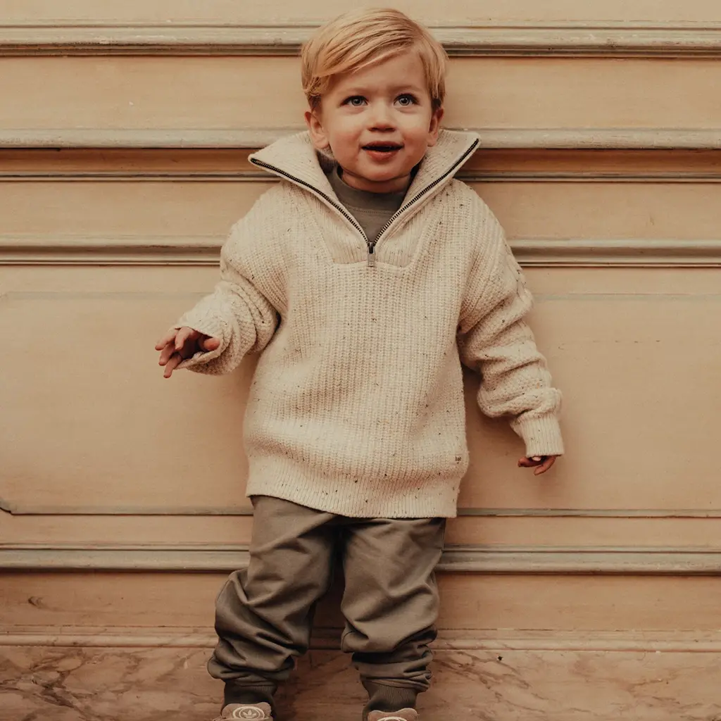 Gebreide trui Lenn (sand desert multicolor)