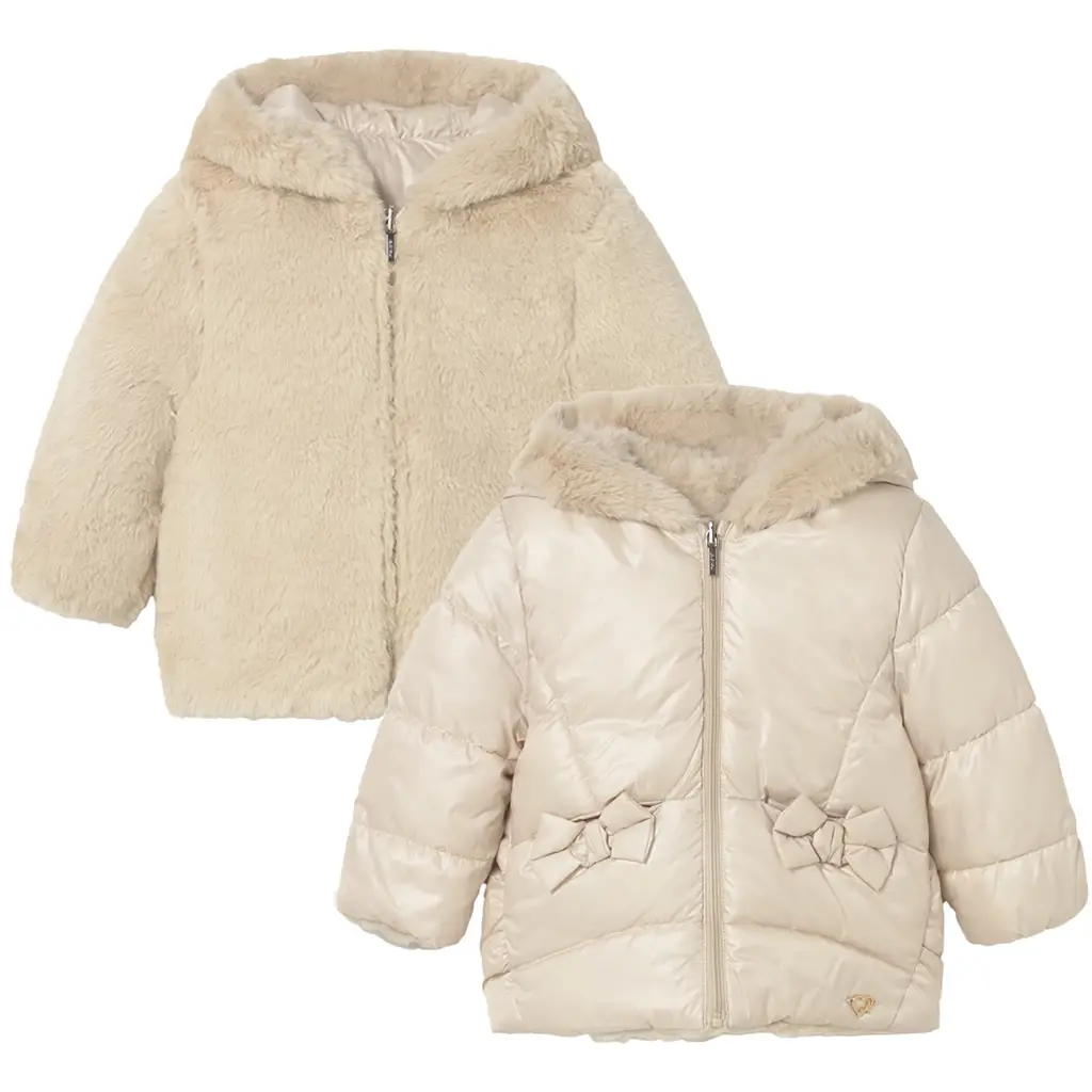 Winterjasje REVERSIBLE (sand)