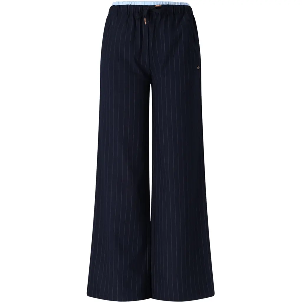 Broek Sub pinstripe wide fit (navy blazer)