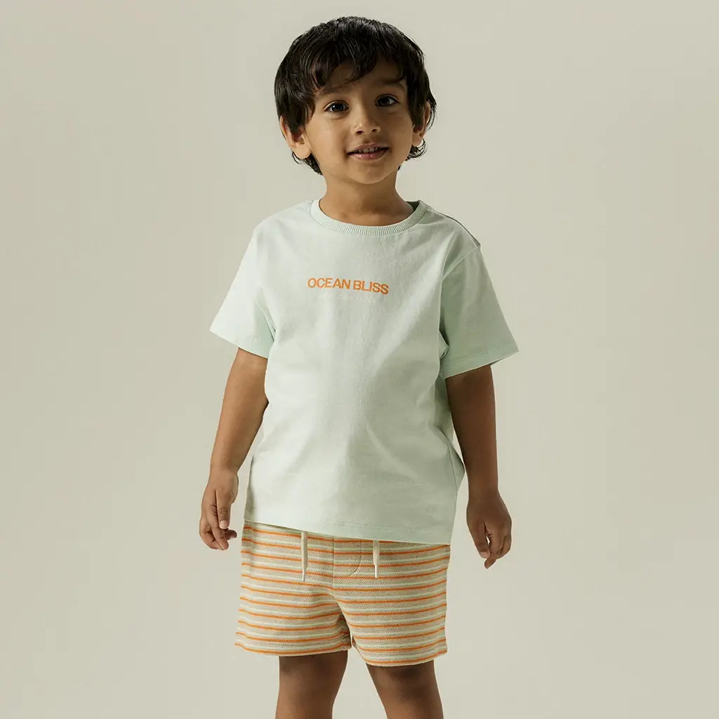 Korte broek piquet Jimbo (peyote melange)