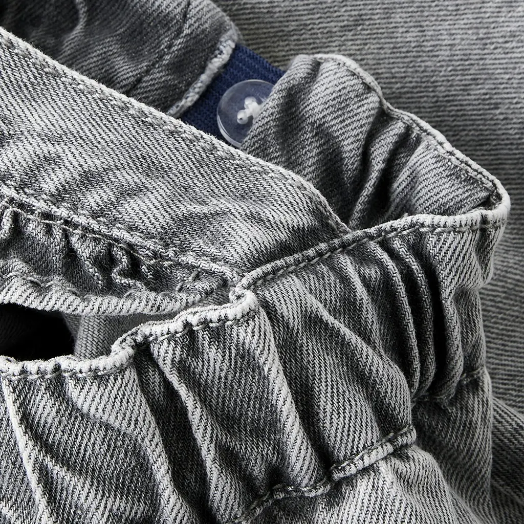 Spijkerjurkje salopette Alli (light grey denim)