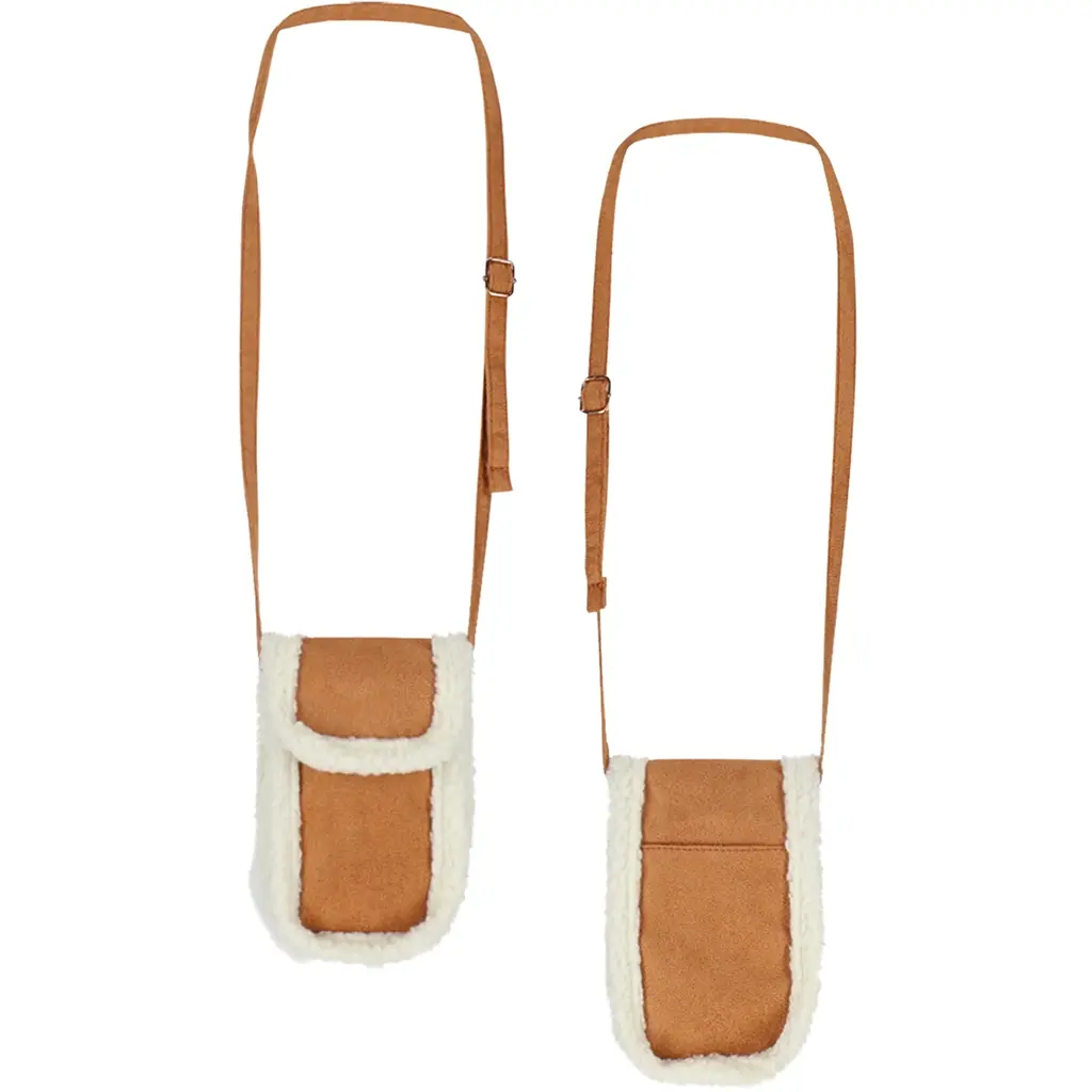 Tasje Teddy fake suede (spicy ginger)