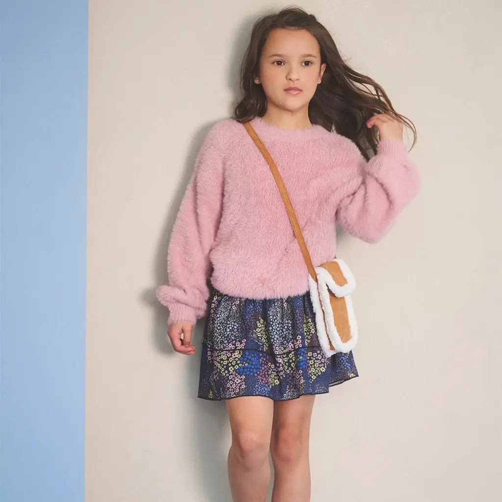 Tasje Teddy fake suede (spicy ginger)