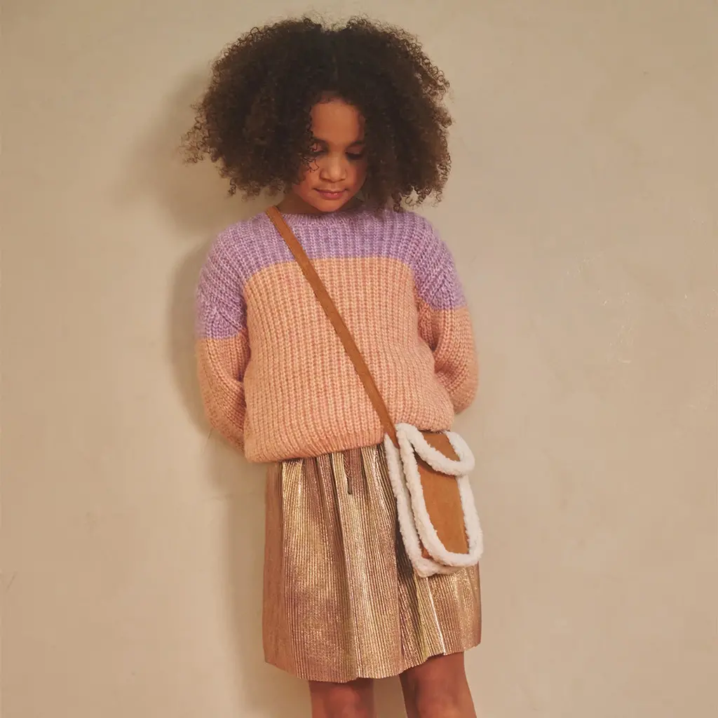 Tasje Teddy fake suede (spicy ginger)