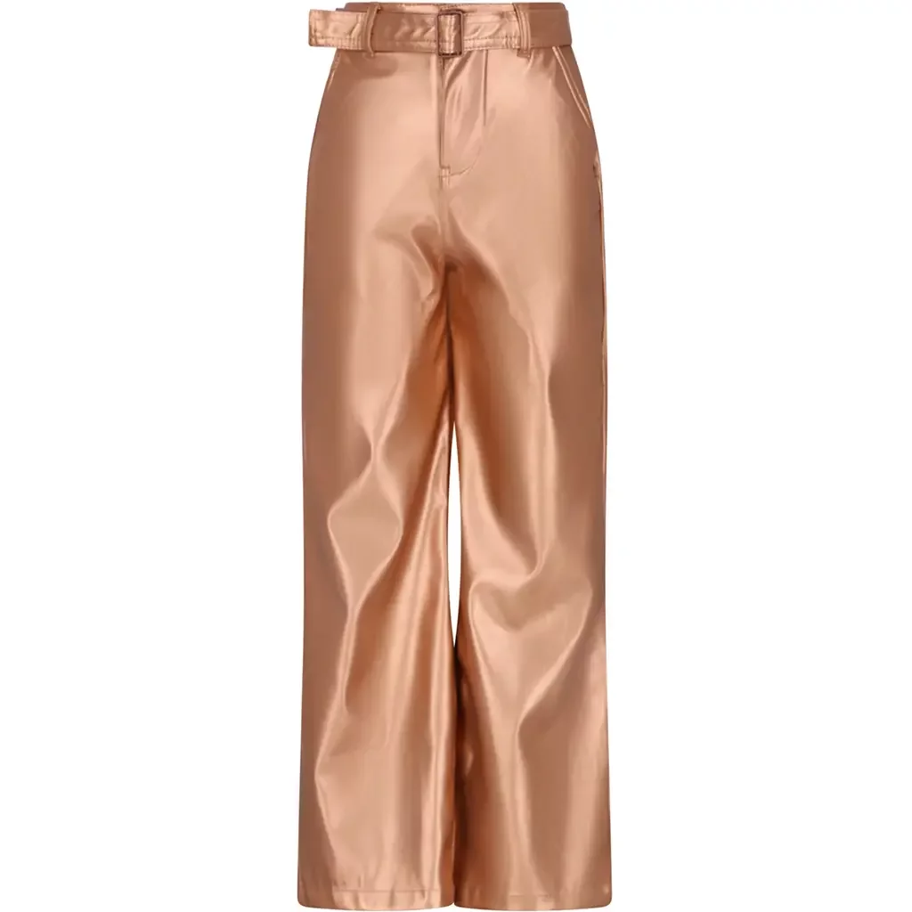 Broek Simona fake leather (taupe)