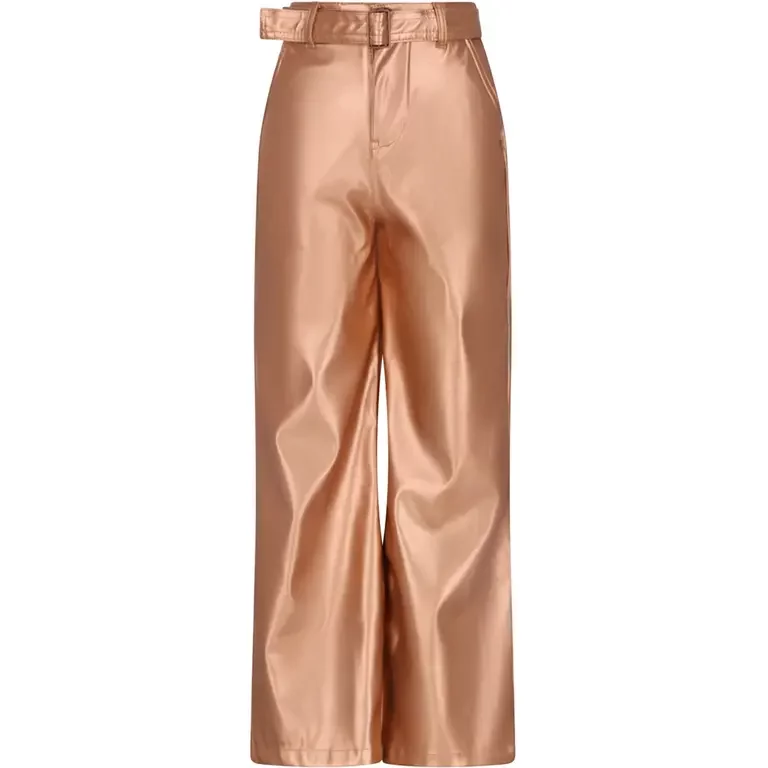 Broek Simona fake leather (taupe)