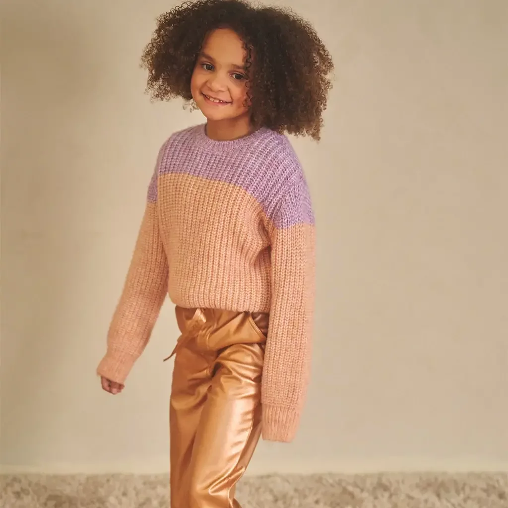 Broek Simona fake leather (taupe)