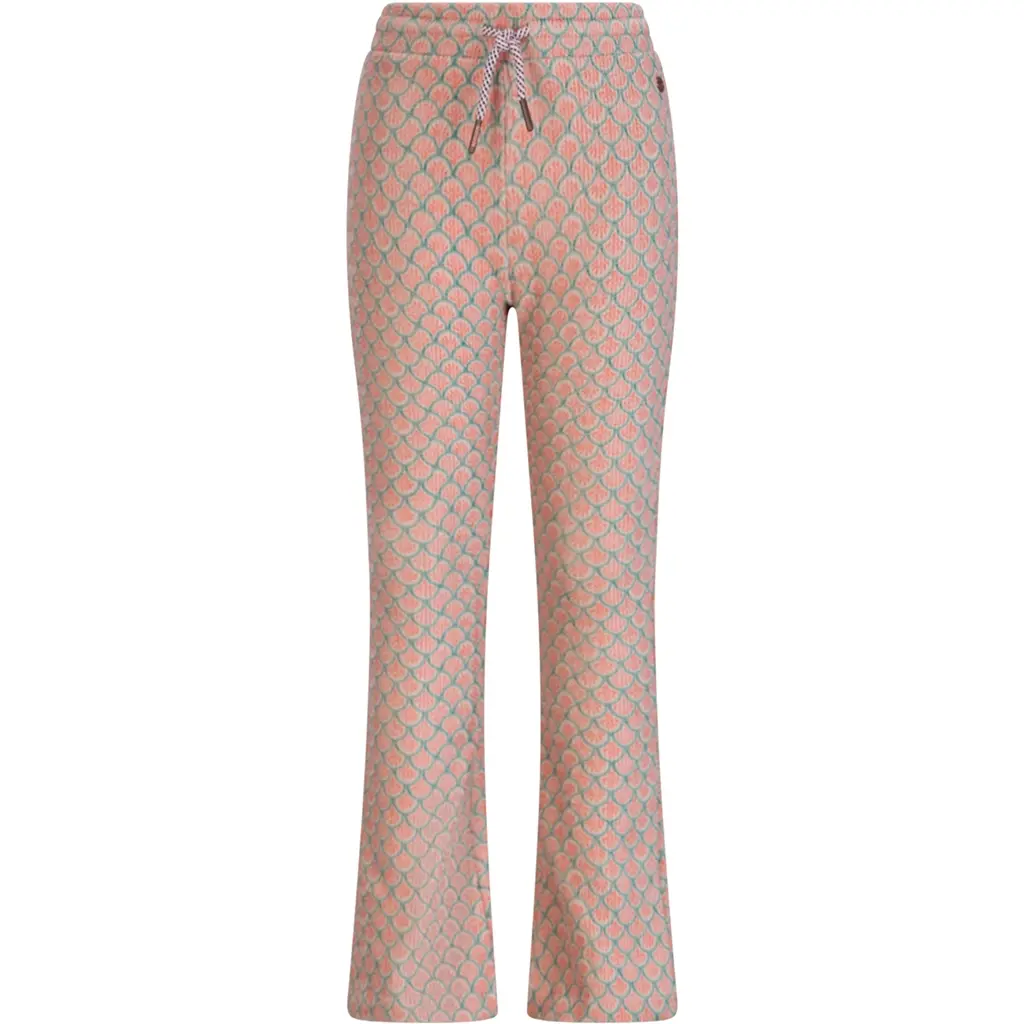 Broek Sady flared velvet (pacific green)