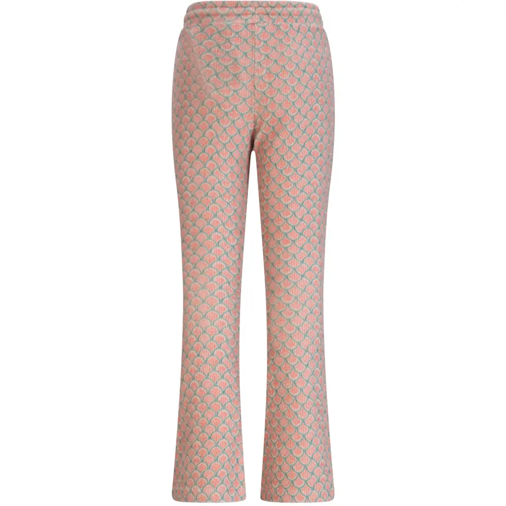 Broek Sady flared velvet (pacific green)