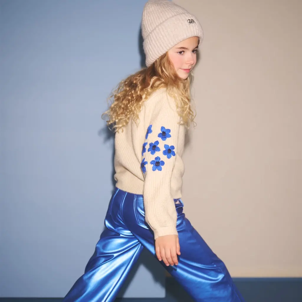 Gebreide trui Kem (pearled ivory)