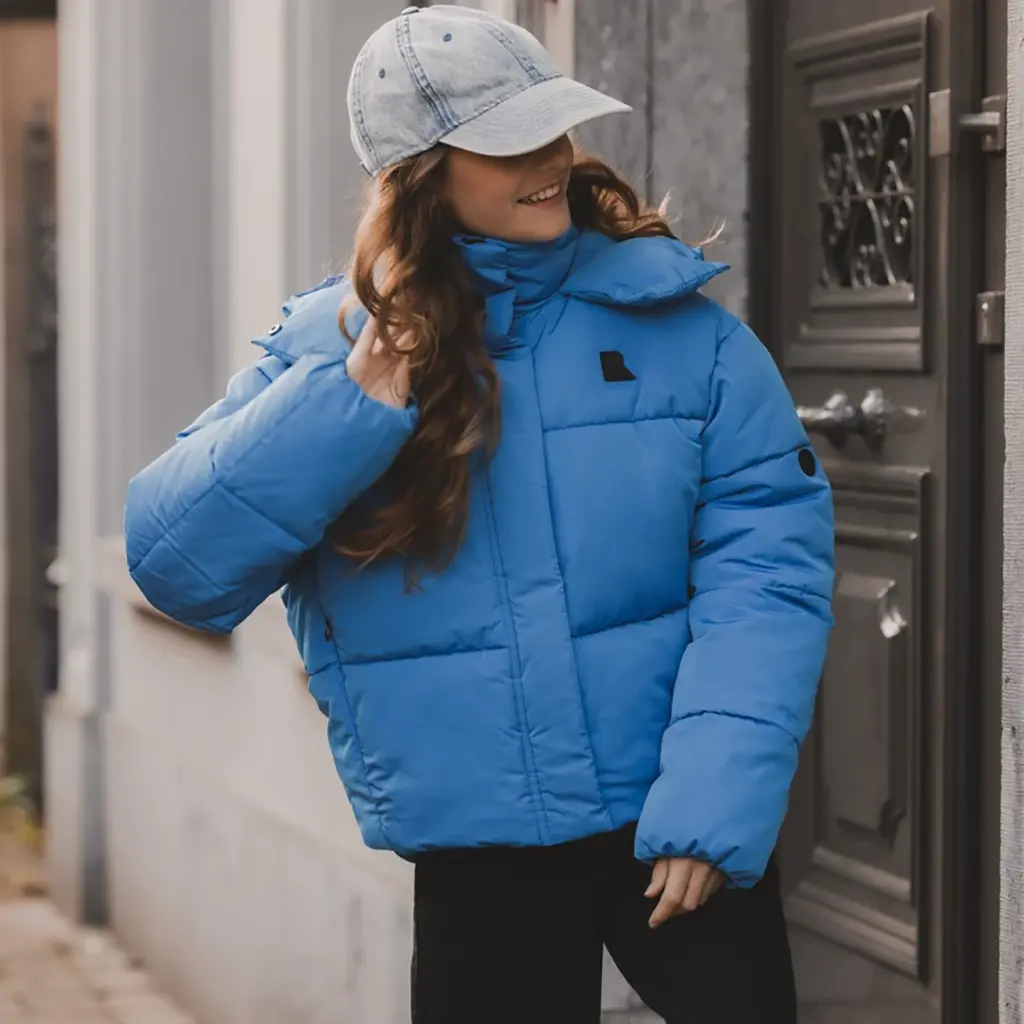 Winterjas cropped (blue ivy)