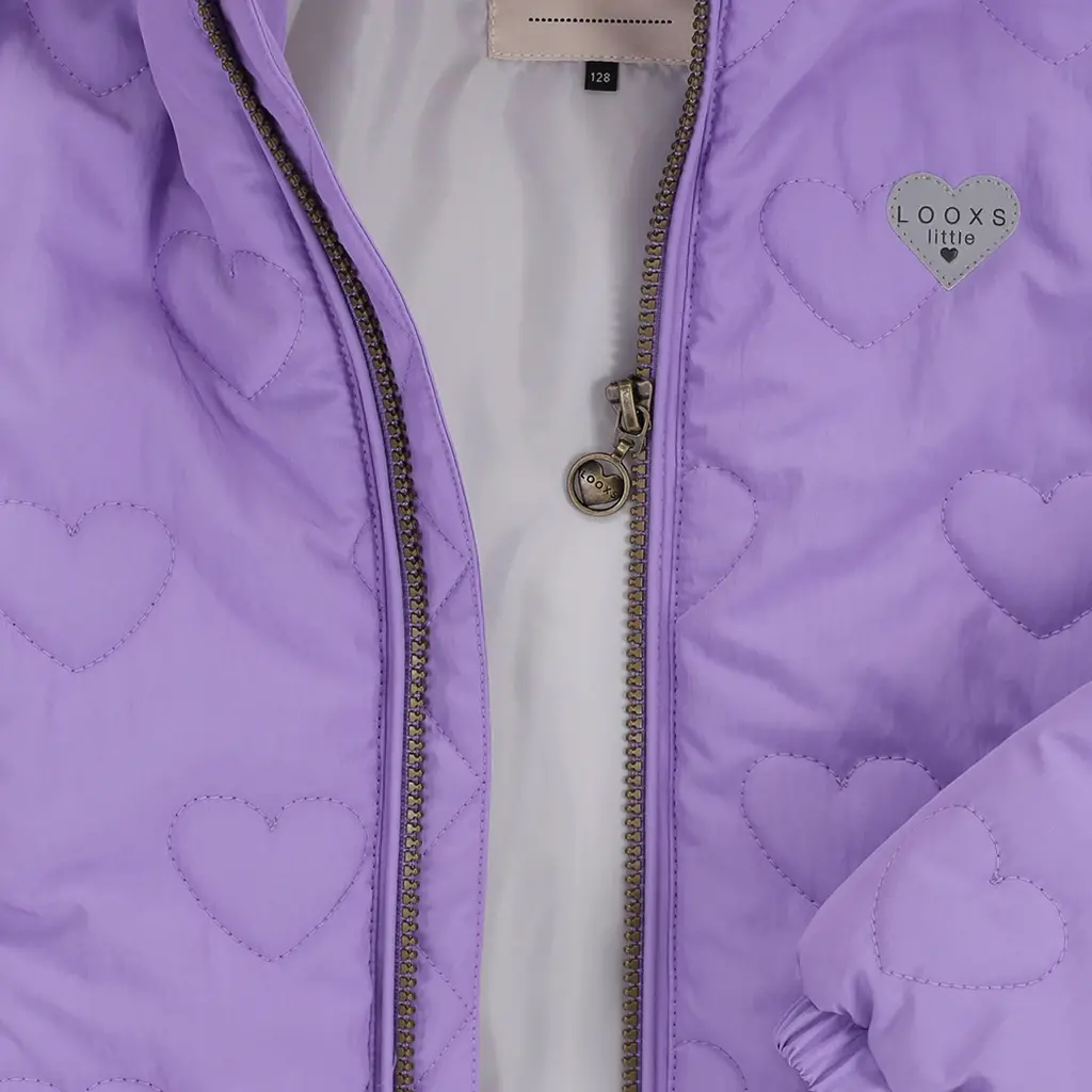 Winterjas hearts (bright lilac)