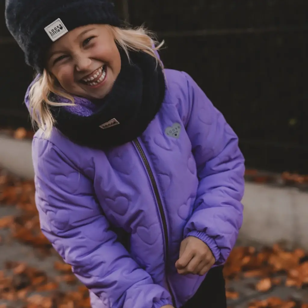 Winterjas hearts (bright lilac)