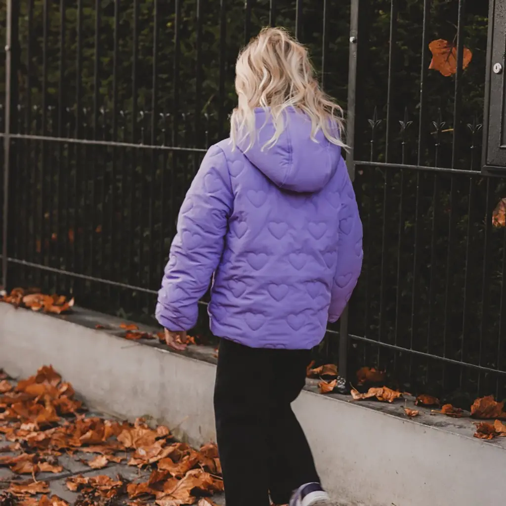 Winterjas hearts (bright lilac)