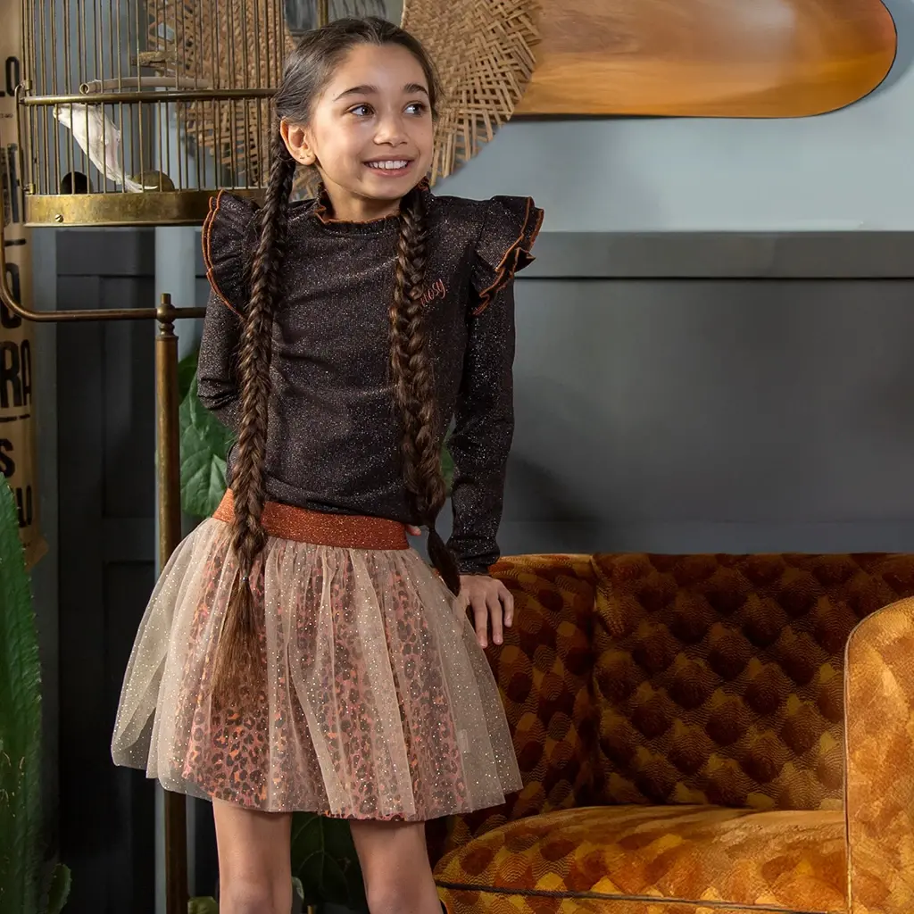 Rokje Rory mesh (leopard texas)