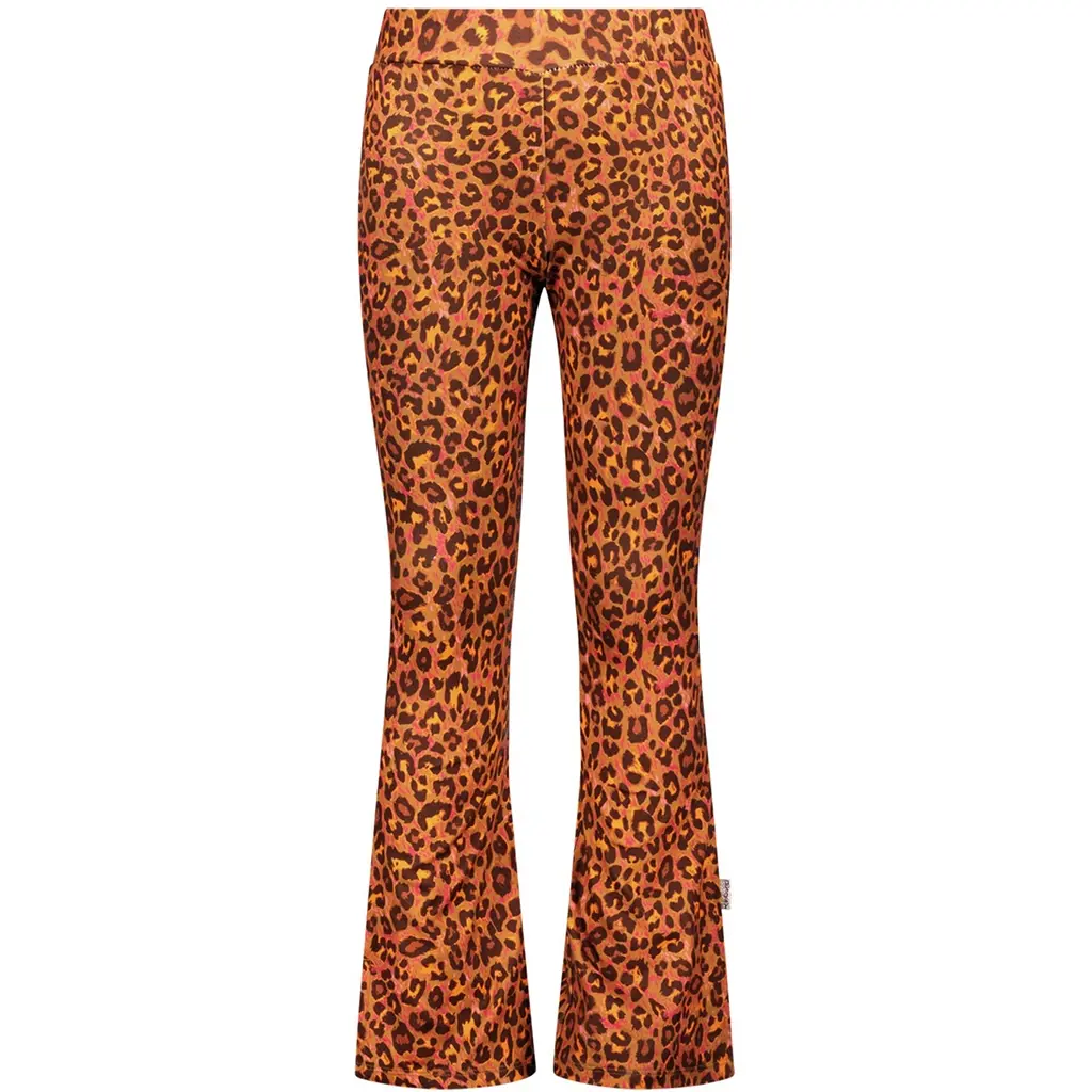 Broek Phoebe flared (leopard texas)