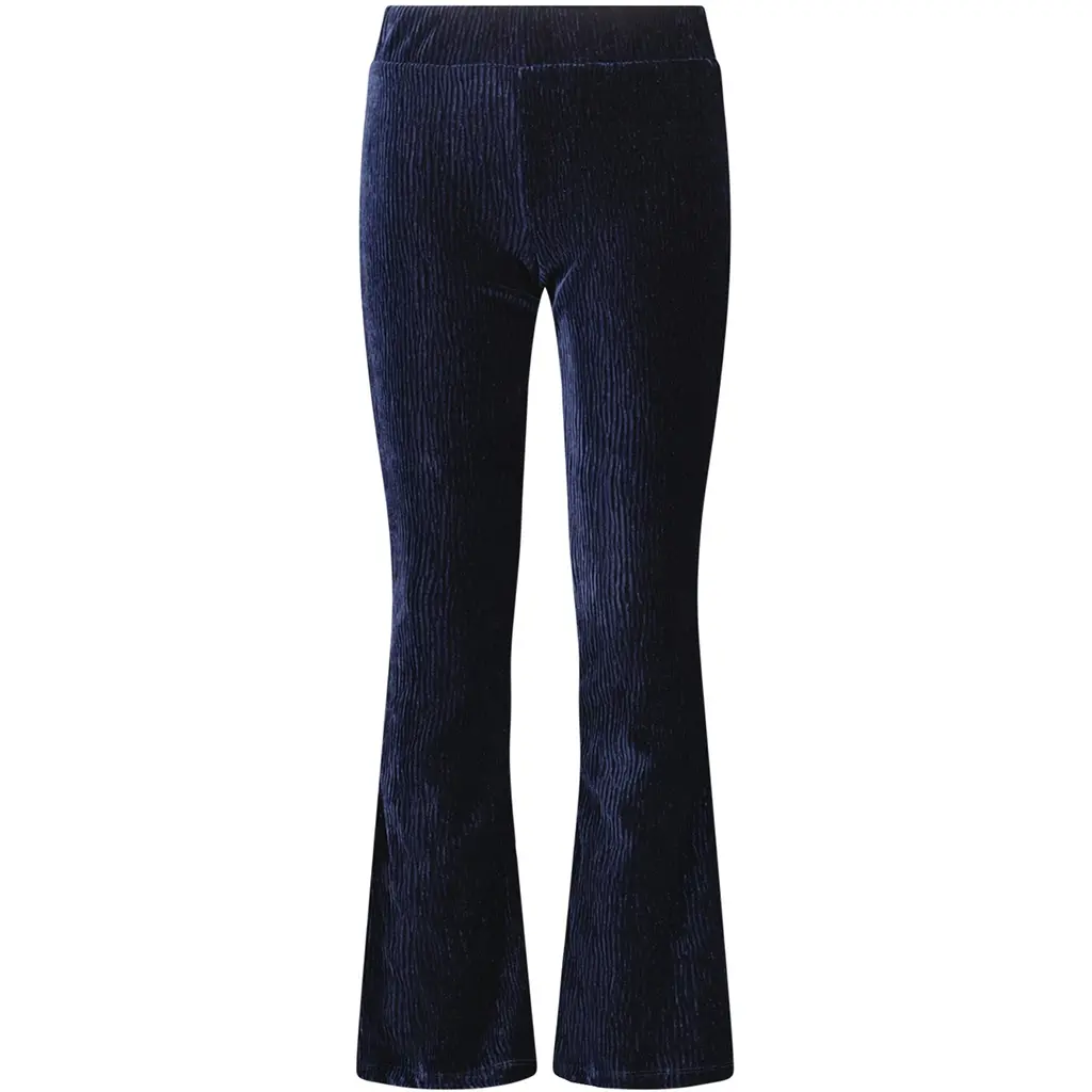 Broek Puck flared velvet (navy)