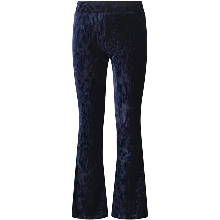 Broek Puck flared velvet (navy)