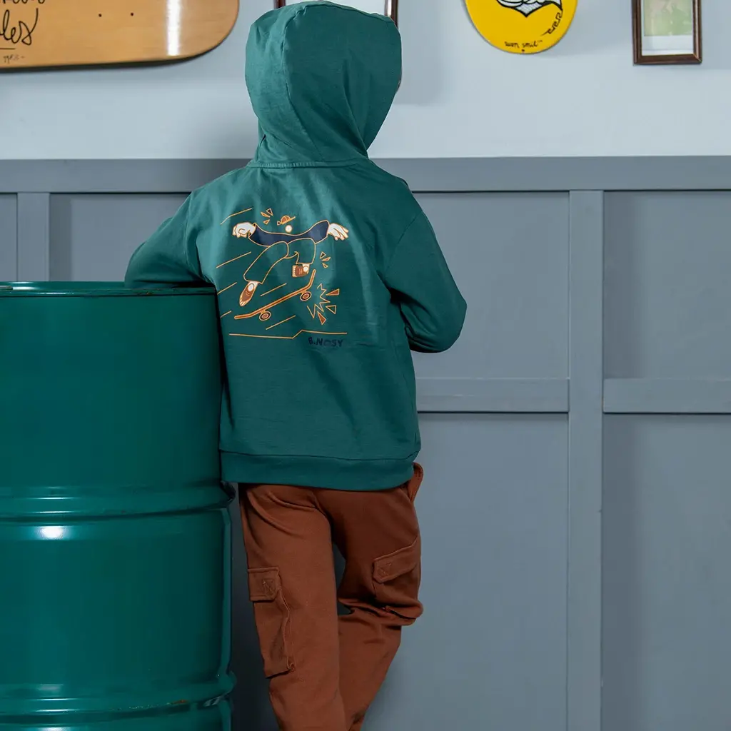 Trui hoodie Sep (jasper green)