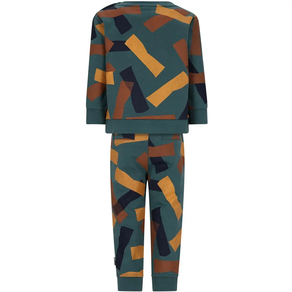 Tweedelig lounge setje Nick (green tapes)