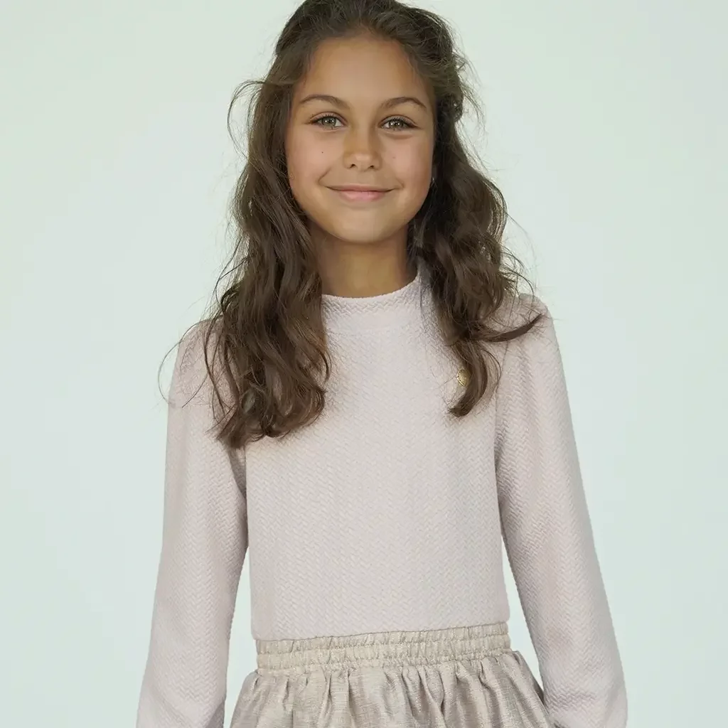 Jurk Salloon glitter (café au lait)