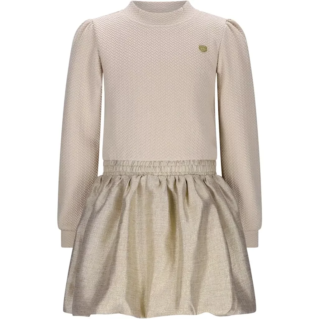 Jurk Salloon glitter (café au lait)