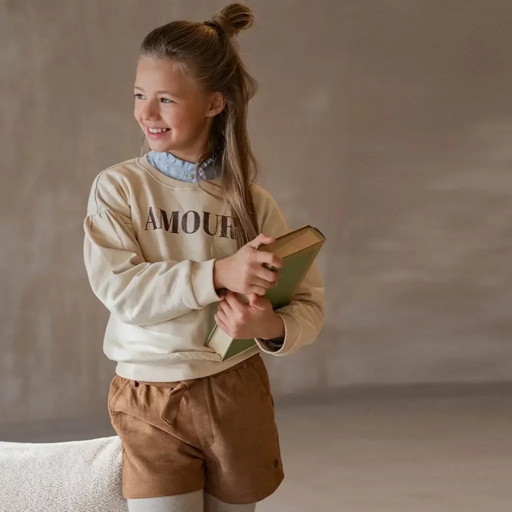 Kort broekje Fay-Linn fake leather (camel)