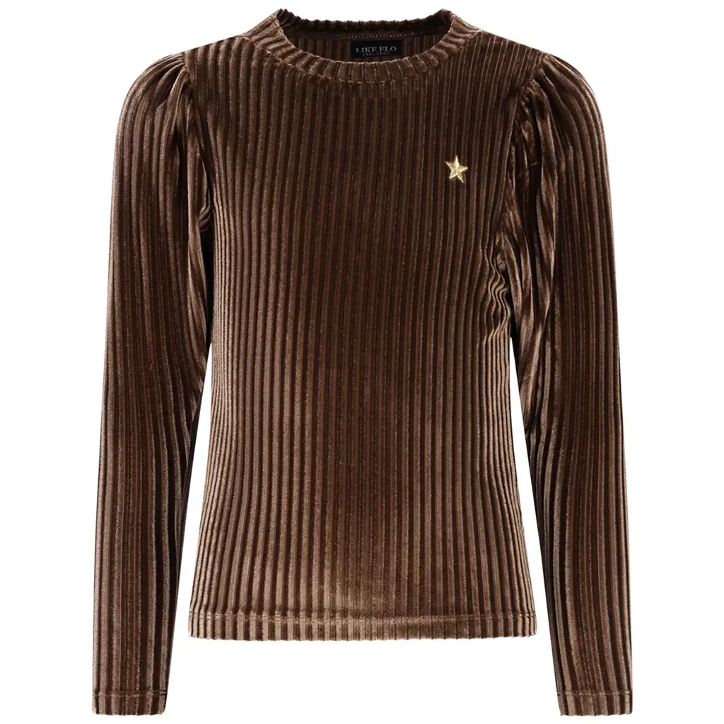 Longsleeve Esmay velvet (choco)