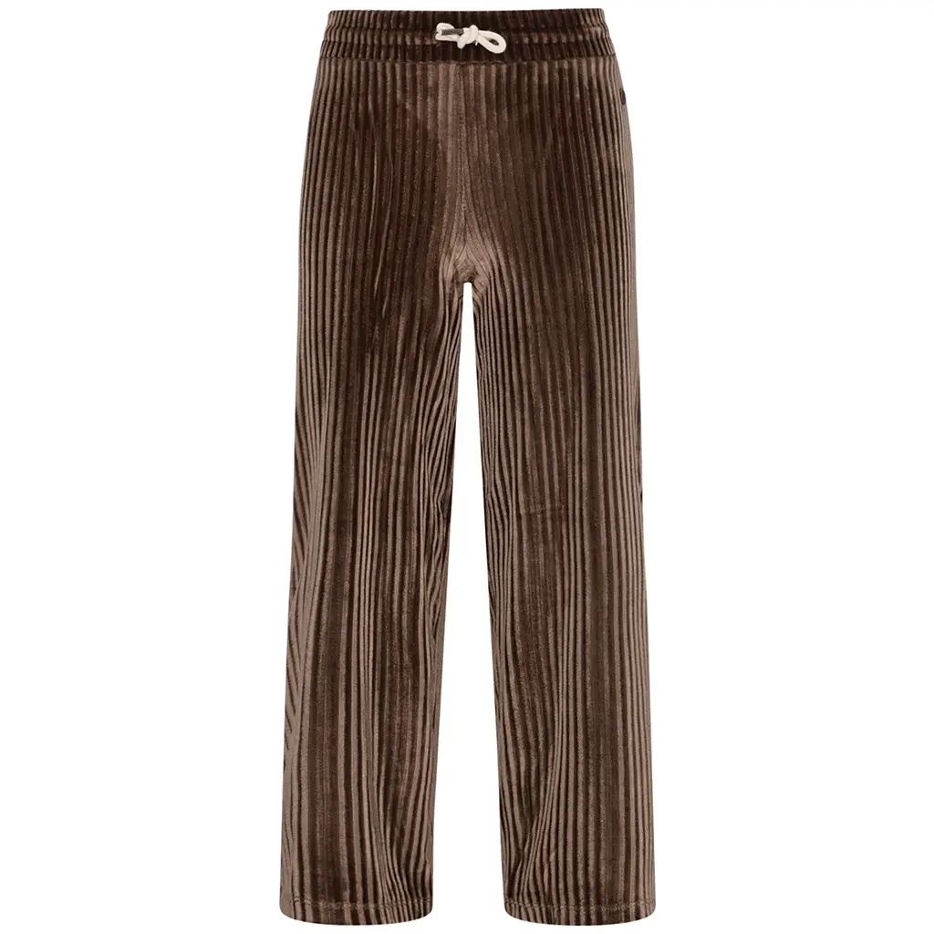 Broek Fem velvet wide fit (choco)