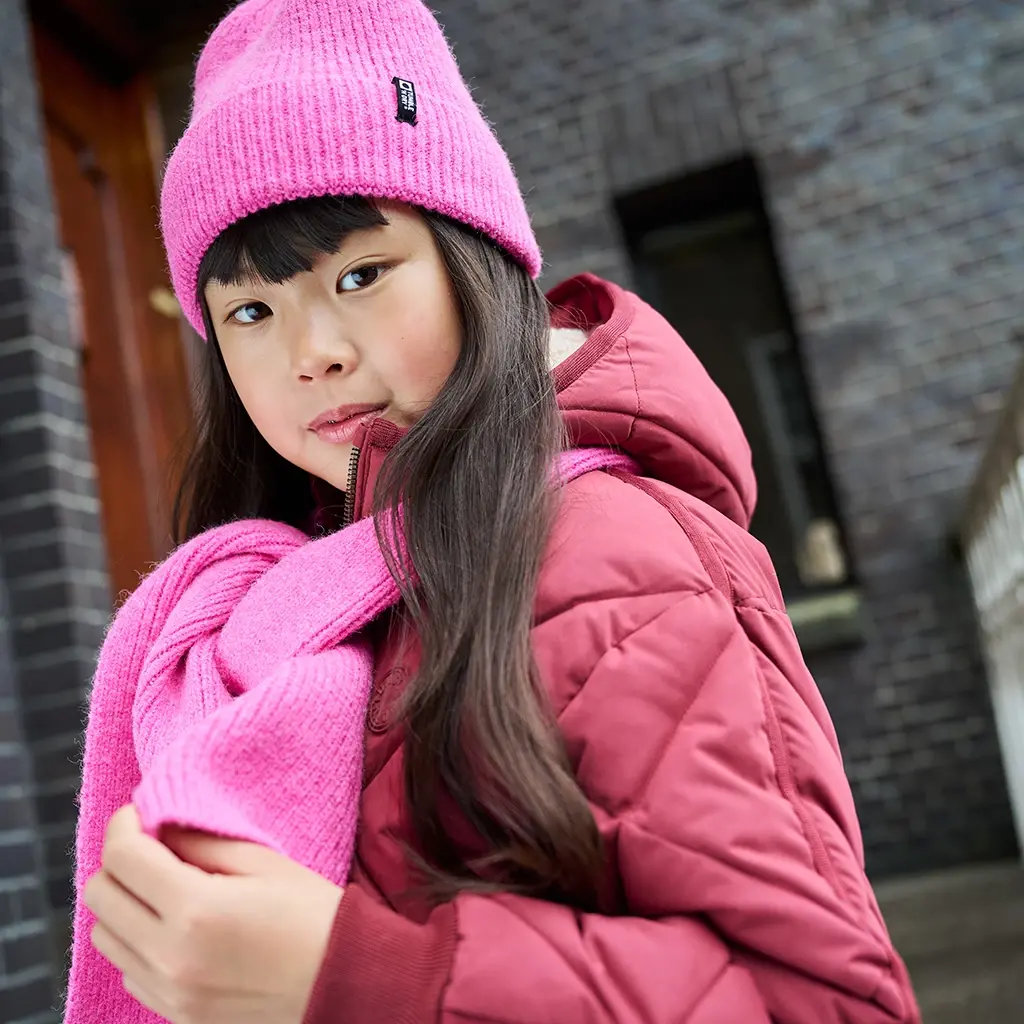 Set muts en sjaal (pink glo)