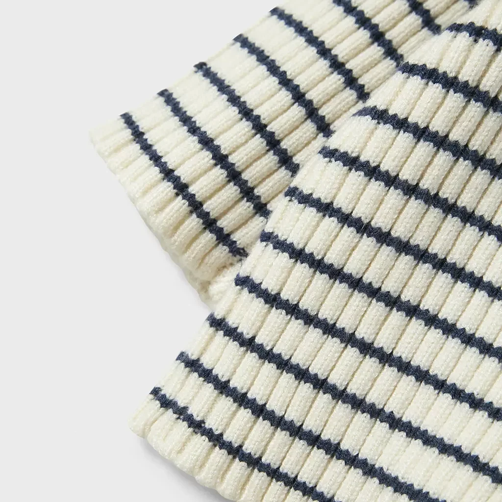 Gebreid truitje Ostripe (insignia blue/cloud dancer)