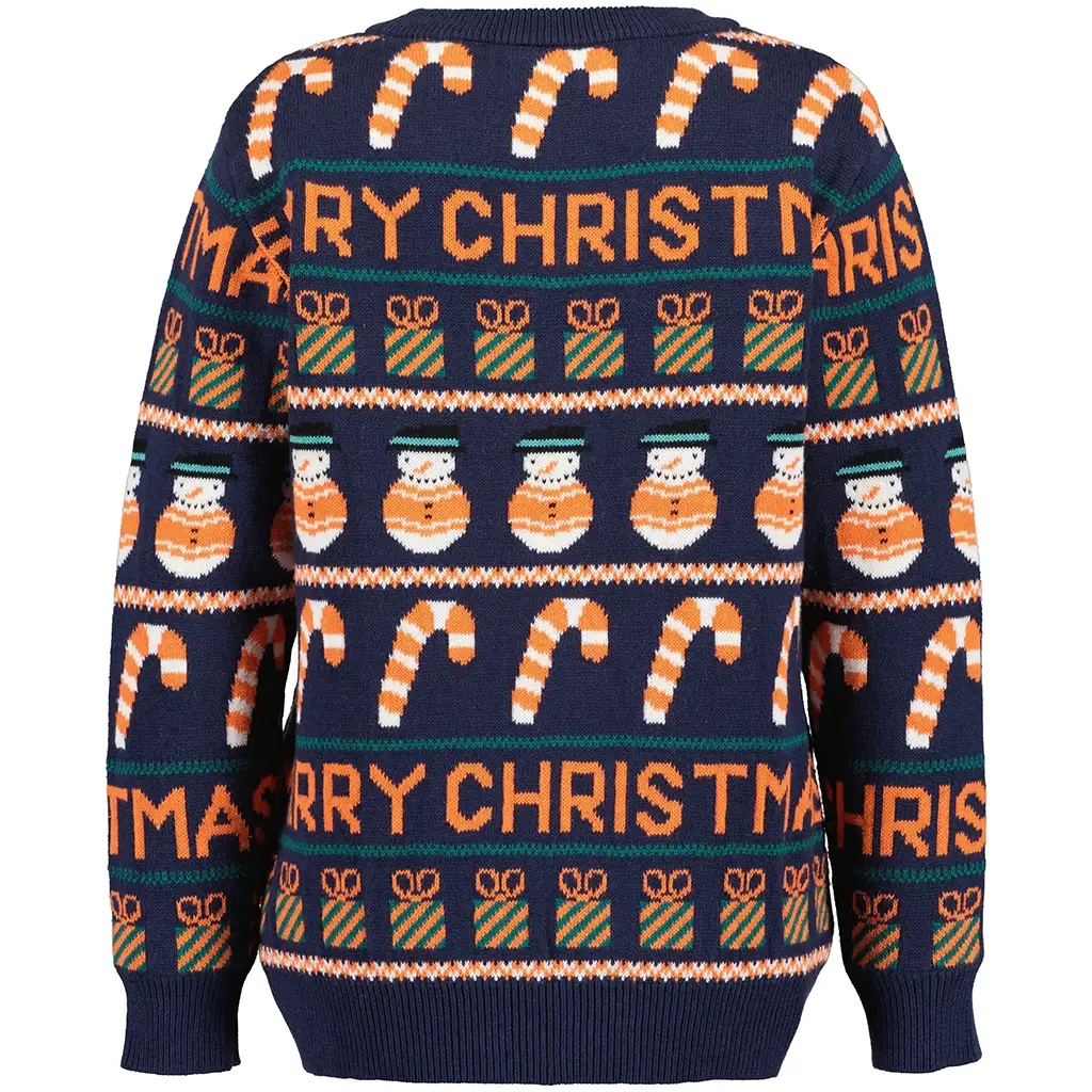 Gebreide Kerst trui (night blue)