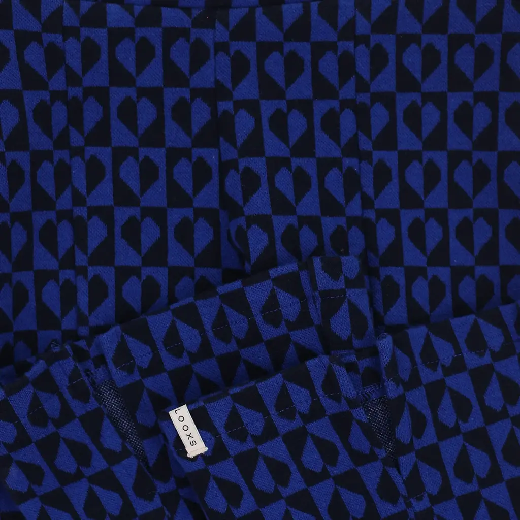 Broek flared (blue hearts)