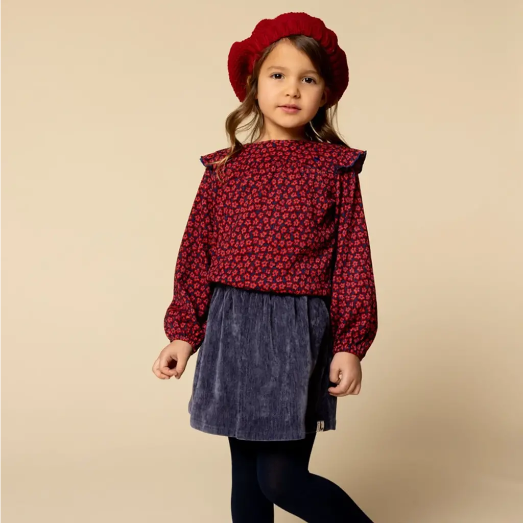 Rokje velvet (dark blue)