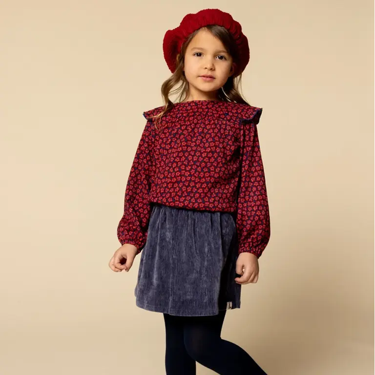 Rokje velvet (dark blue)