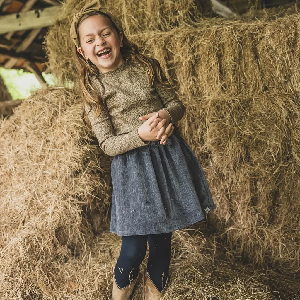 Rokje velvet (dark blue)