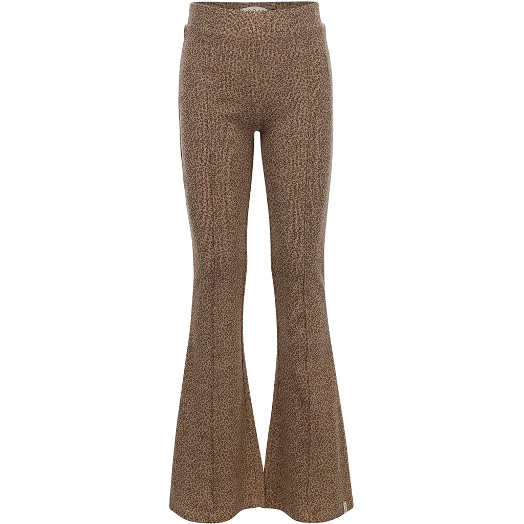 Broek flared rib (mini leopard)