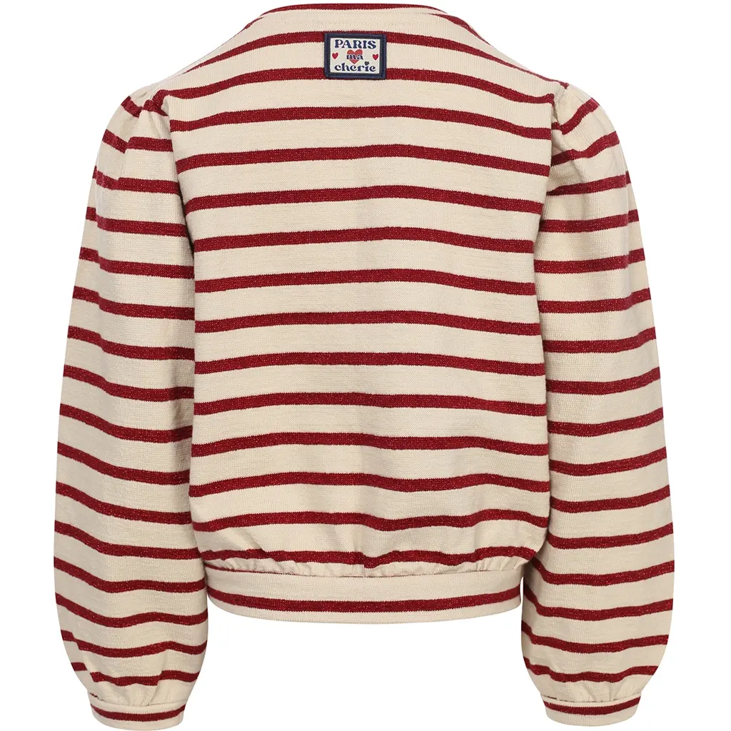Trui lurex (deep red stripe)