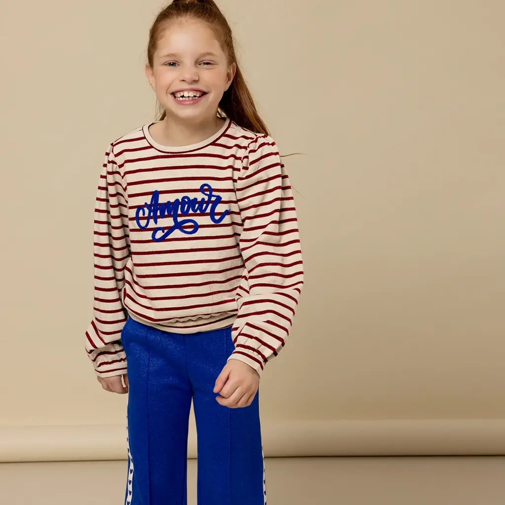 Trui lurex (deep red stripe)