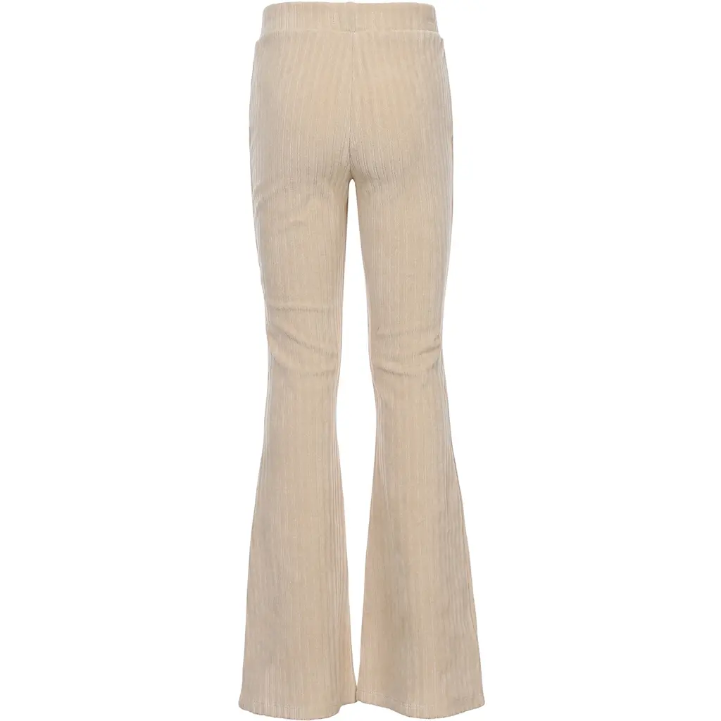 Broek flared velvet rib (soft sand)