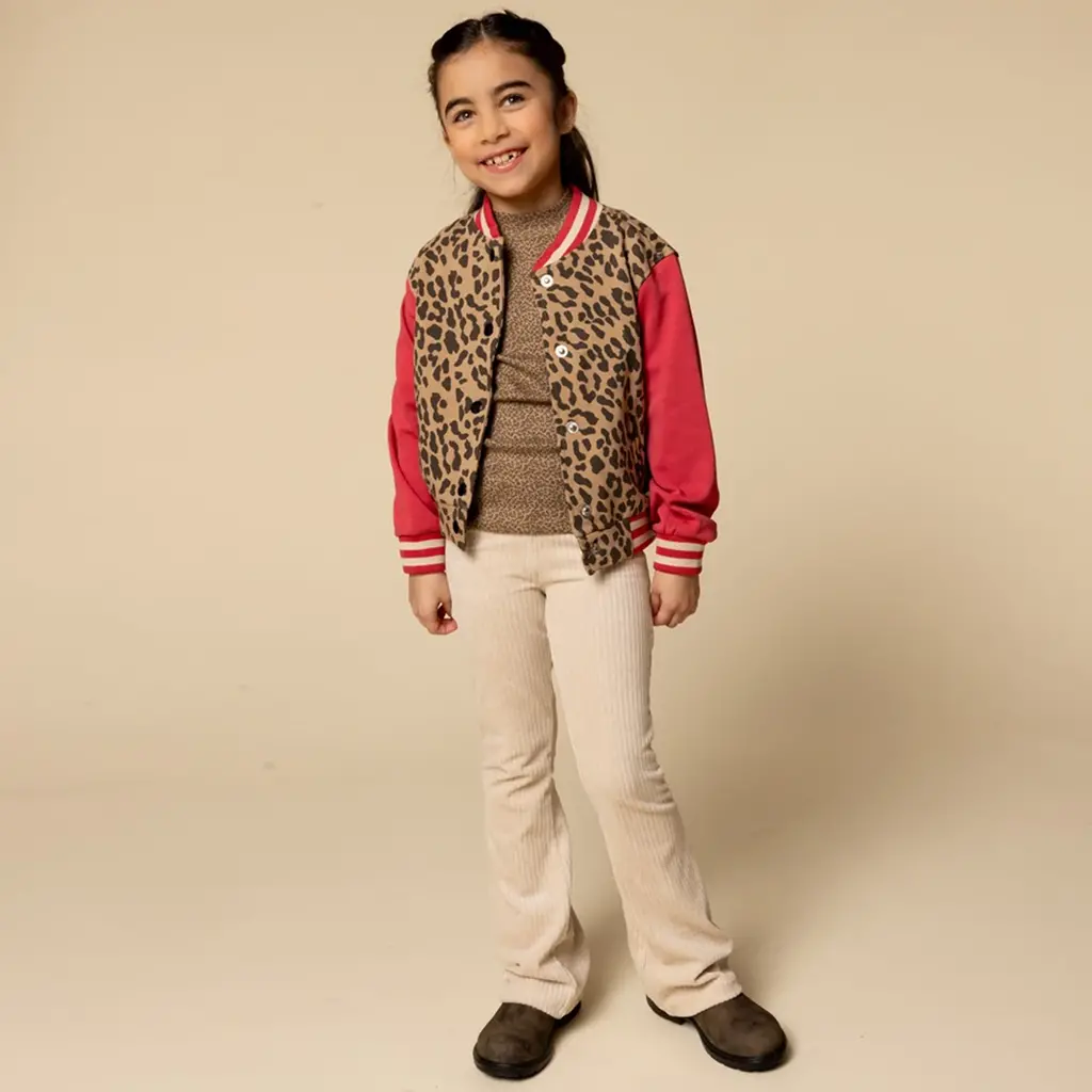 Broek flared velvet rib (soft sand)