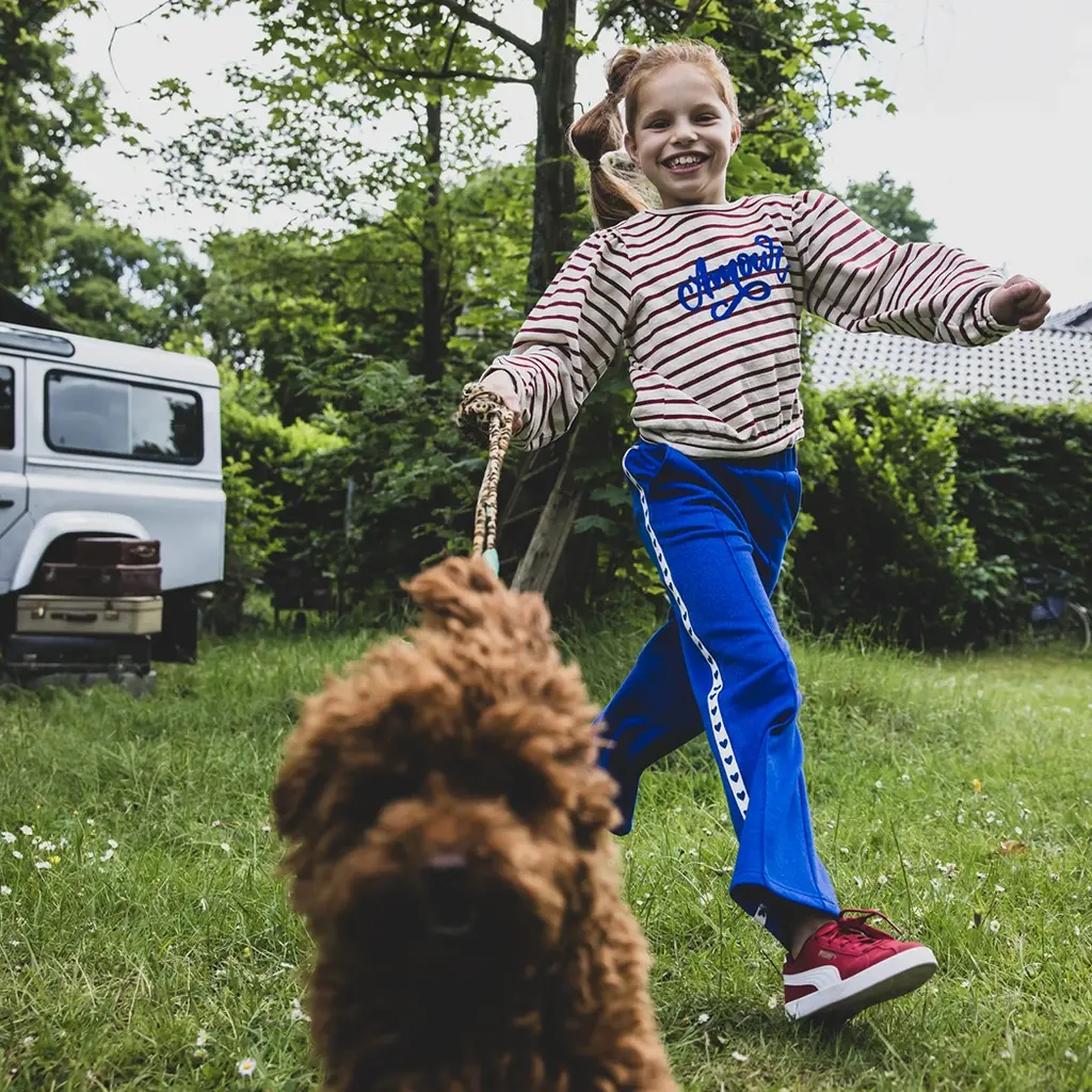 Broek lurex (kobalt blue)