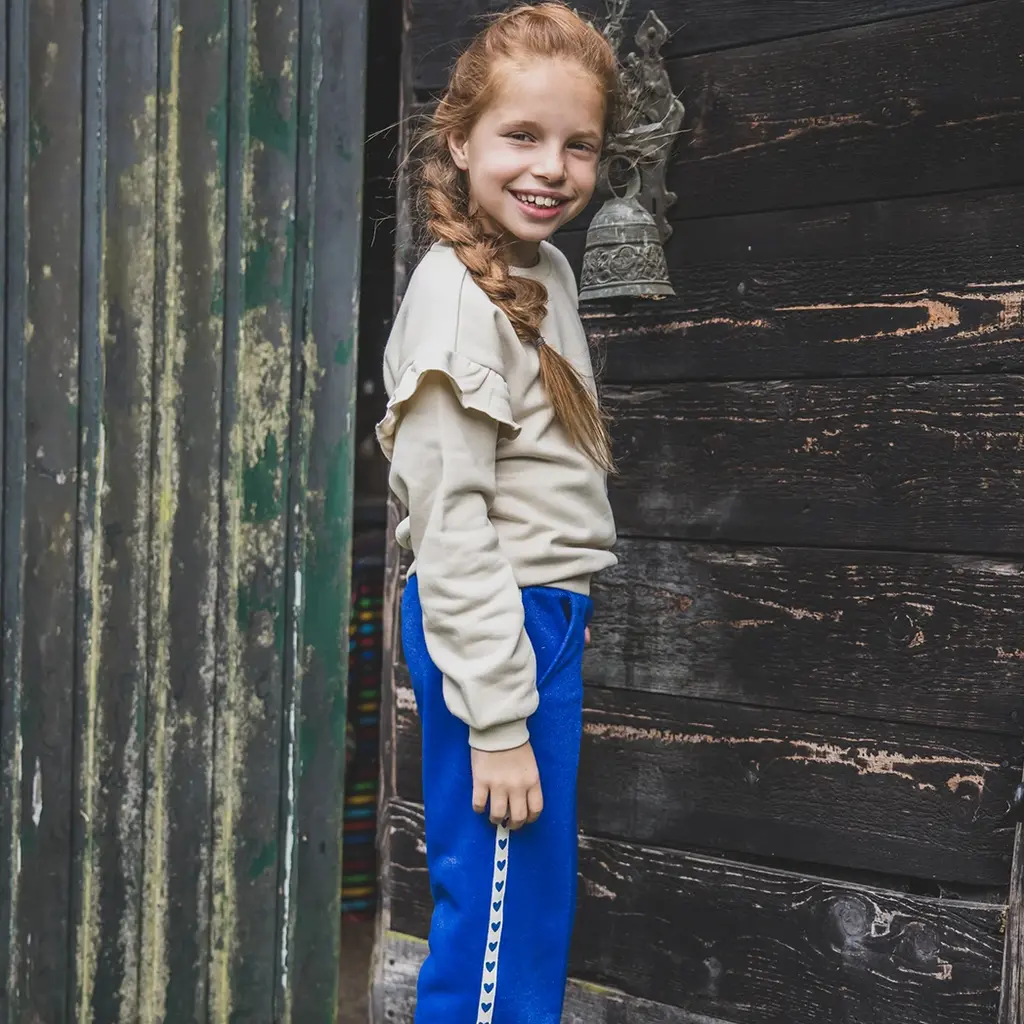 Broek lurex (kobalt blue)