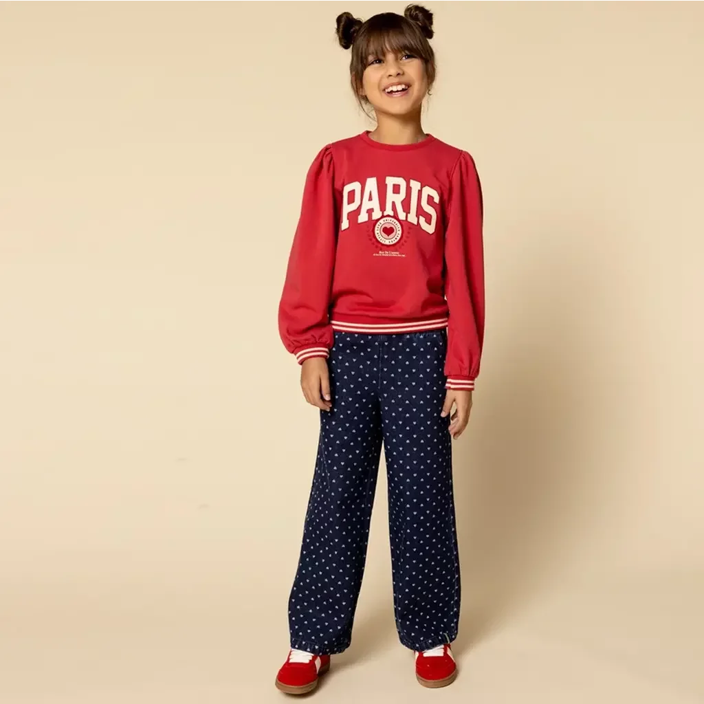 Spijkerbroek wide fit (denim hearts)