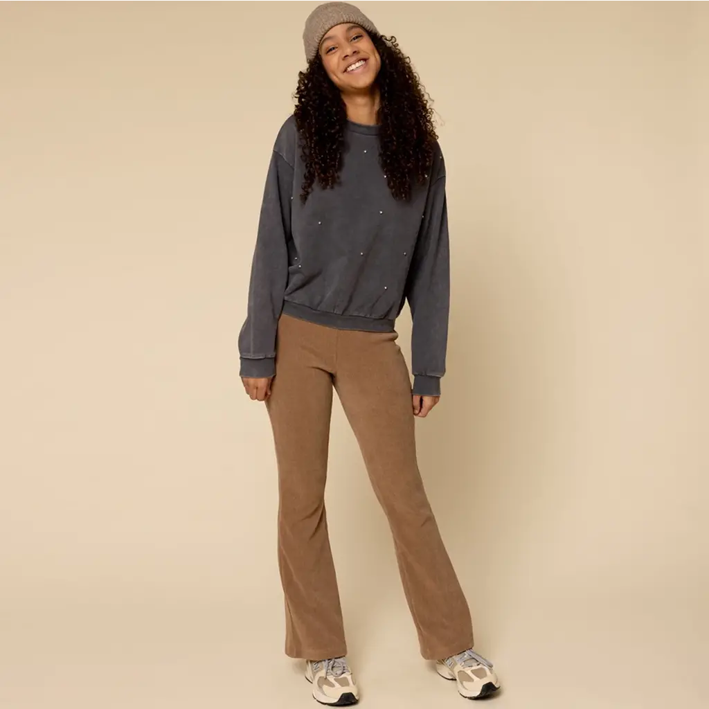 Broek flared rib (clay)